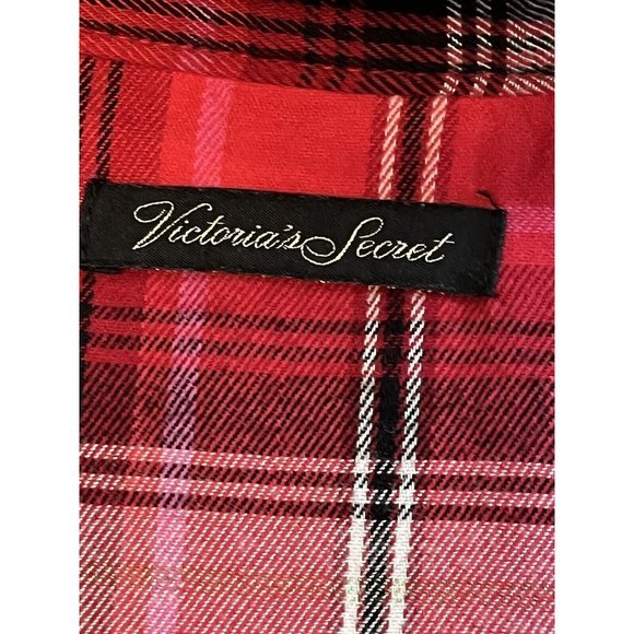 NWOT VICTORIAS SECRET‎ DREAMER  PRETTY RED PLAID   NIGHT SHIRT NIGHTGOWN XS - Picture 4 of 7